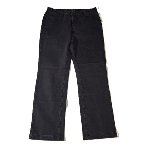 Santana Jeans Mid-Rise Straight Leg Black Wash Denim Jeans Size 10 - Picture 2 of 14